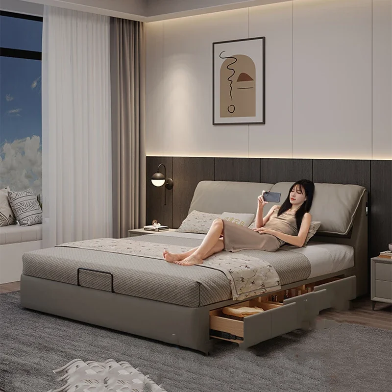 Multifunctional Storage Bed Space Saving Comfortable Cheap Princess Soft Sleeping Bed Design Camas De Casal Salon Furniture