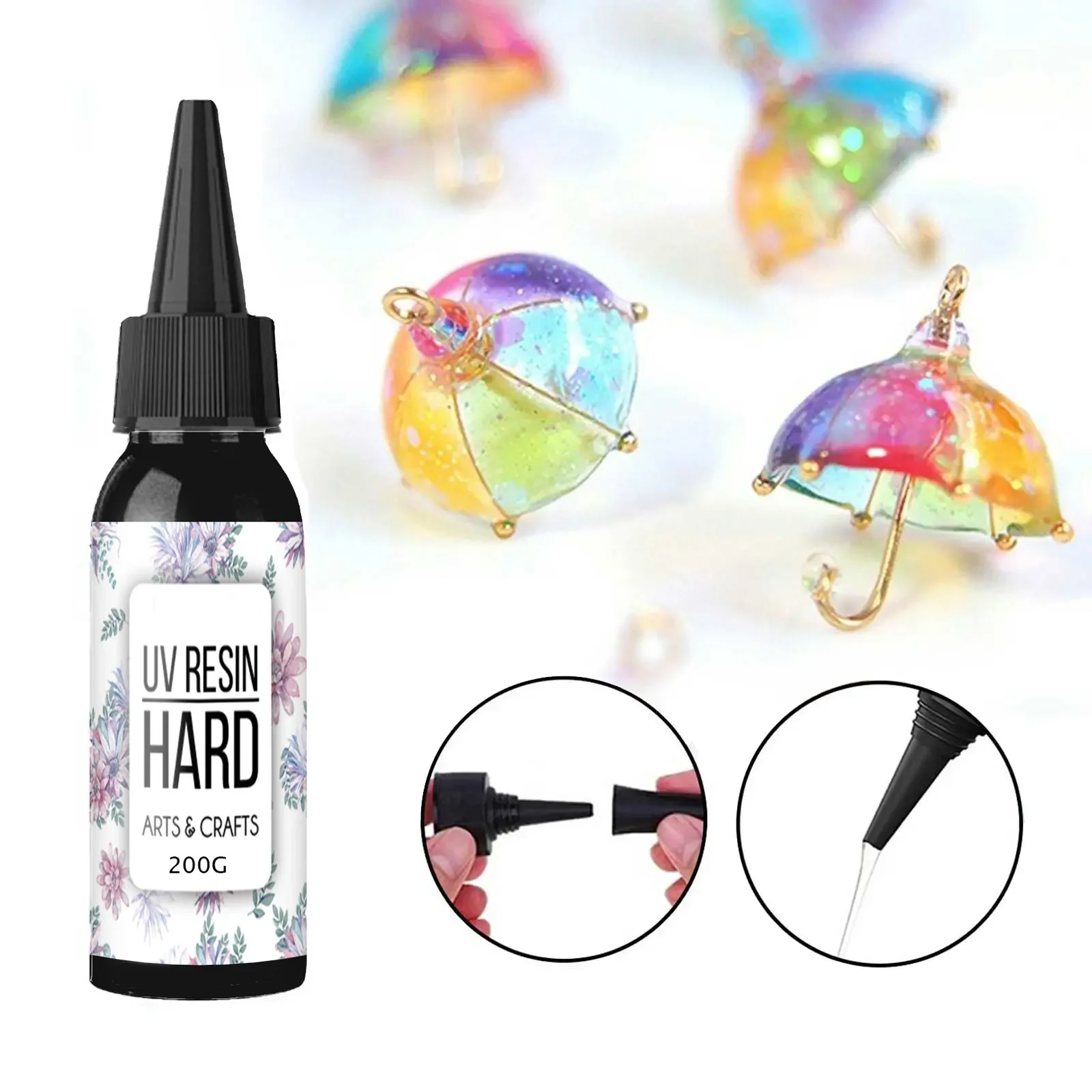 Hard Resin Glue Transparent Ultraviolet Curing Epoxy Resin Glue Solar Cure Sunlight Activated DIY Jewelry Making Mold Adhesives