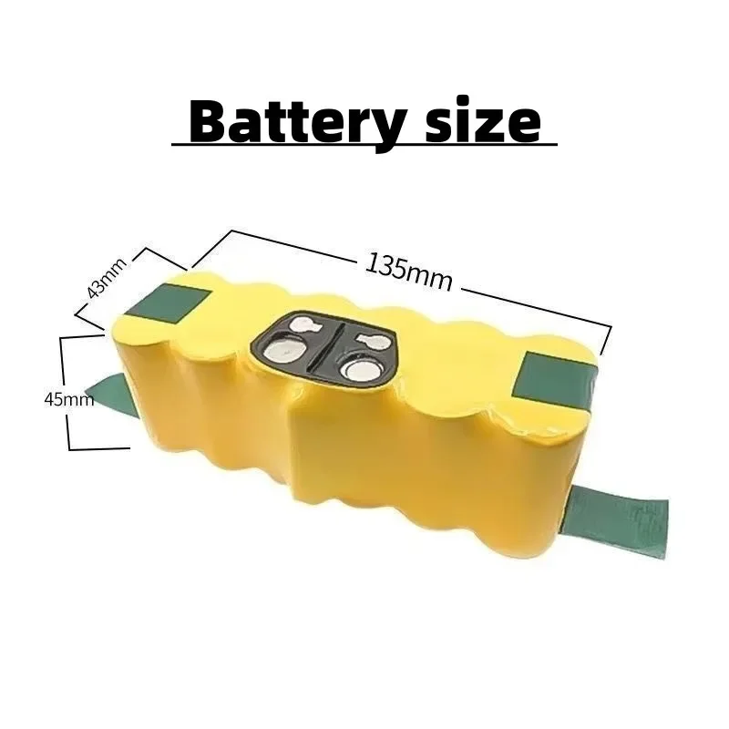 

6800mAh Battery 14.4V for iRobot 500 600 700 800 900 Series Battery for iRobot Roomba 14.4V 620 650 770 780 580