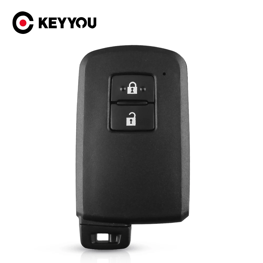 

KEYYOU Remote Key Case Shell 2 Button For Toyota Avalon Camry RAV4 2012 2013 2014 2015 Smart Key Blade Keyless Entry Fob Cover