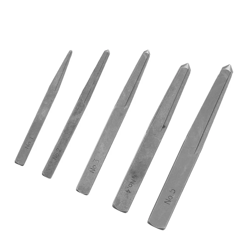 

5 Pcs Straight Fluted Easy Out Bolt Extractor Set M4-M18 3/16-Inch to 5/8-Inch Straight Fluted Screw Extractor Square Type