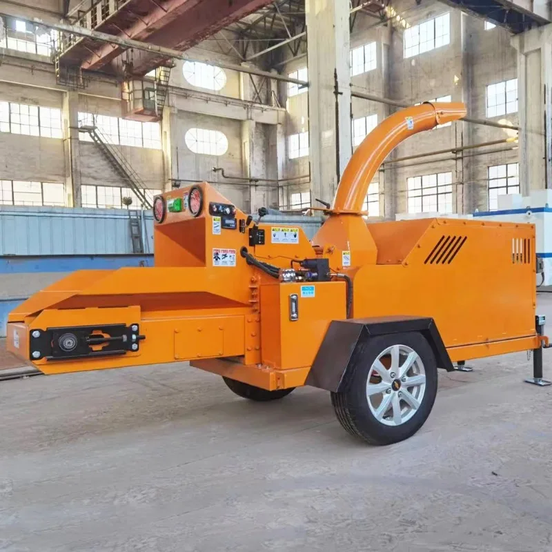 Stationary Disc Wood Chipper Crusher Chipper 15hp for Sale Tree Crawler Diesel Engine Wood Chipper Machine for Sale