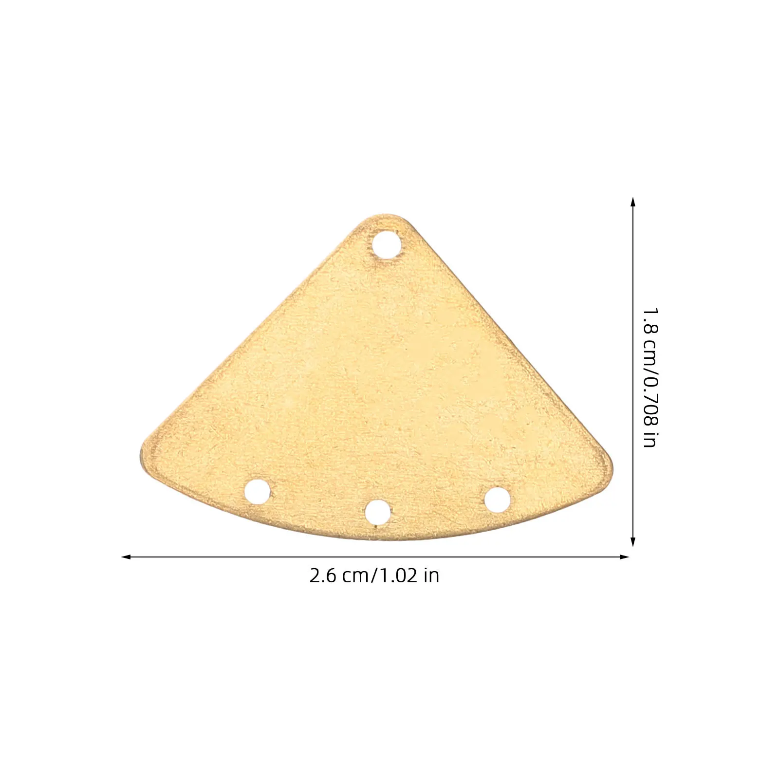 10 шт., медные треугольные подвески в форме веера, уникальные геометрические подвески для DIY ожерелья, браслета, сережек, изготовления ювелирных изделий