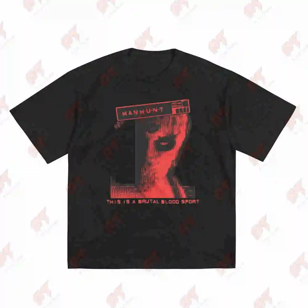 Manhunt Video Game Rated M Short Sleeve Tee 100% Cotton T-Shirt