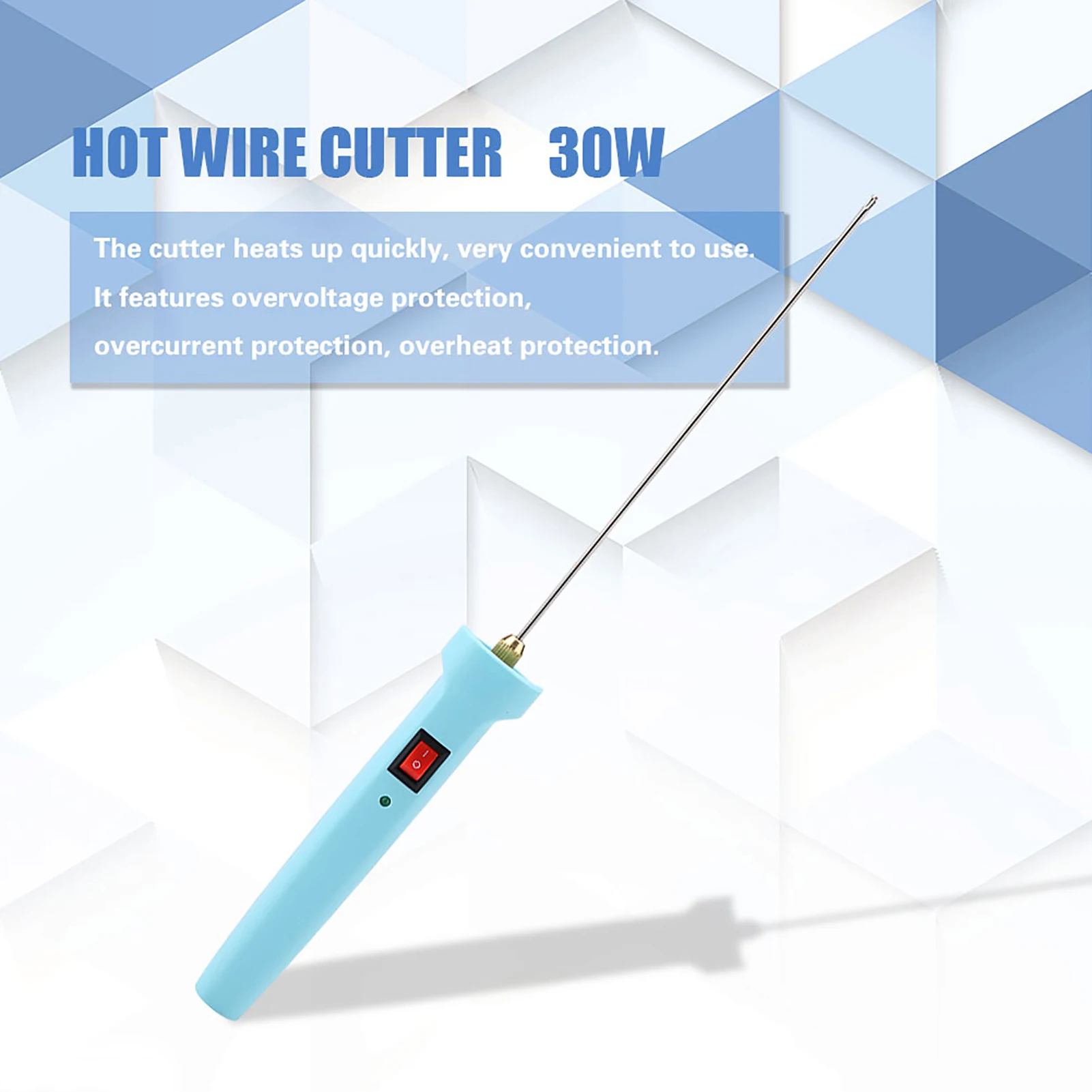 30 W elektrischer Heißdrahtschaumschneider – 25 cm Styropor-Schneidestift mit einstellbarer Temperatur und 5 Spitzen und Sicherheitsständer (Gravierwerkzeug)