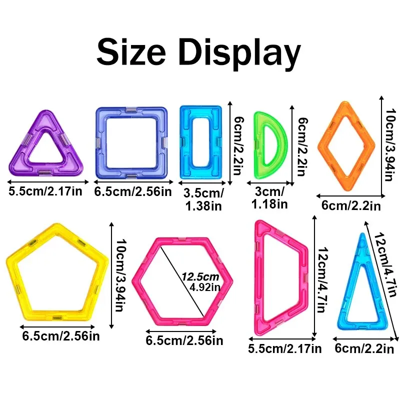 Magneti Giocattoli per bambini Grandi dimensioni Plus Blocchi magnetici per bambini Designer Costruttore Set Giocattoli per ragazzi Ragazze Bambini