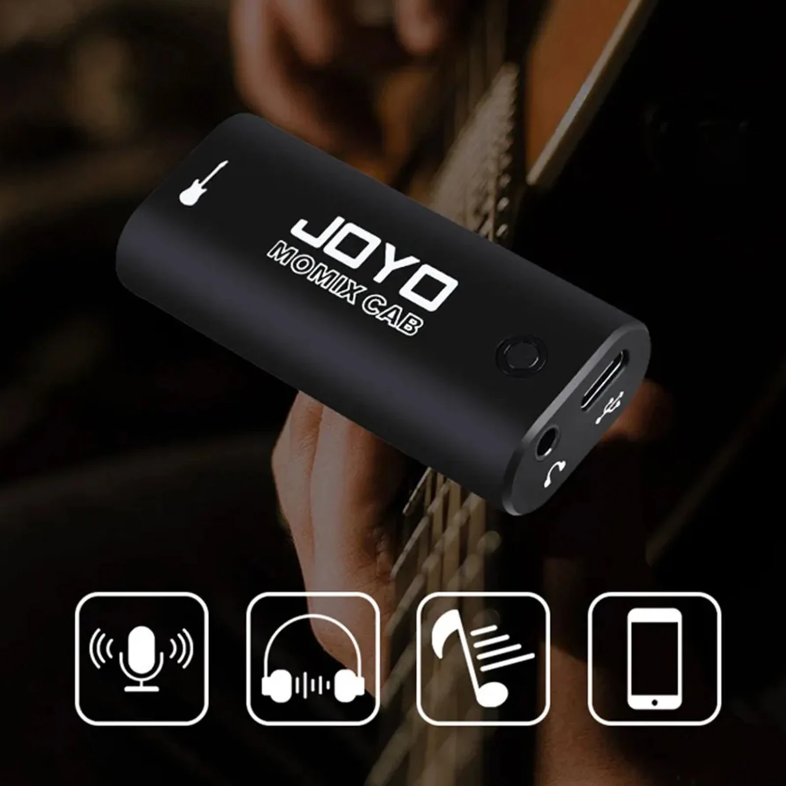 MOMIX CAB Live Sound Card Mixer USB Sound Card Guitar Plug and Play Portable Mini Audio Mixer Live Streaming Media Device view 6