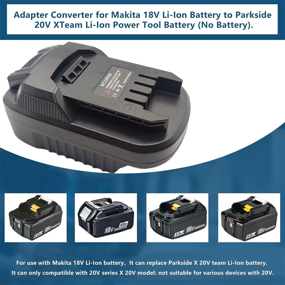 Adattatore batteria MT20PAR per batteria Makita 18V a Lidl Parkside X20V Convertitore batteria agli ioni di litio Accessori per elettroutensili