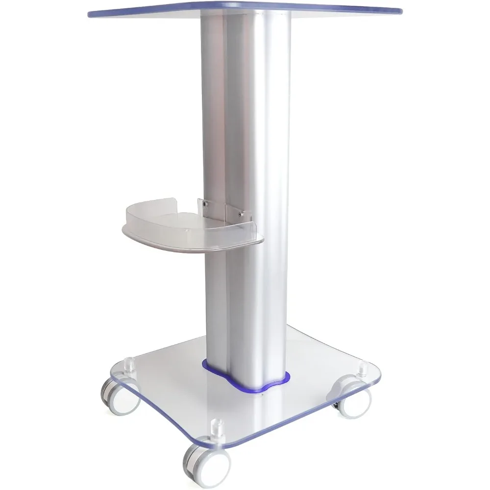 

Acrylic Rolling Cart with Additional Tray, 135Lbs Capacity, SPA Storage for Beauty Instruments