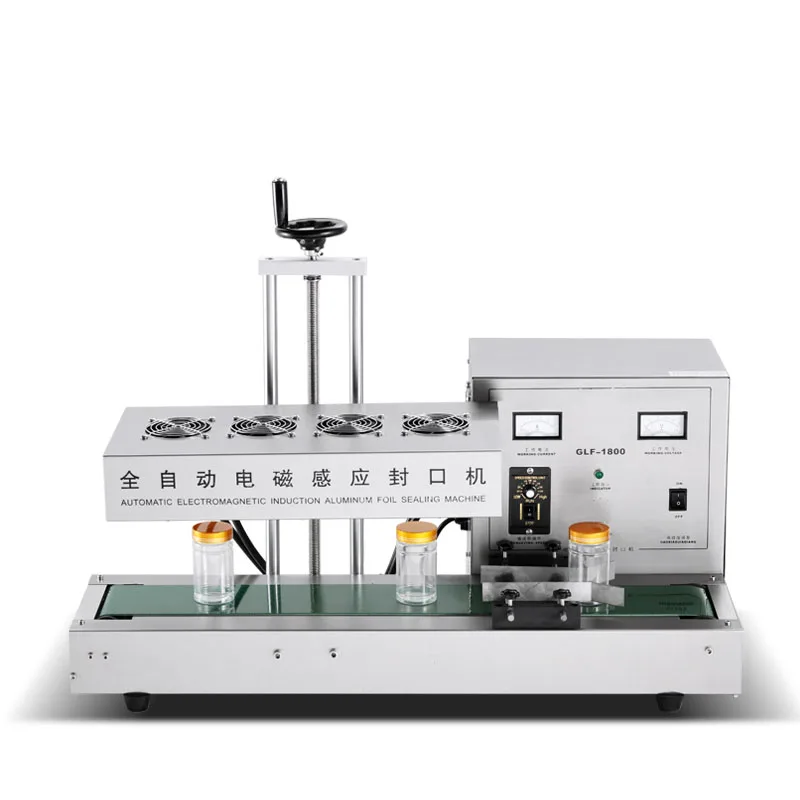 Máquina de empacotamento plástica da garrafa de óleo da gaxeta da folha de alumínio da máquina da selagem da folha da indução eletromagnética automática
