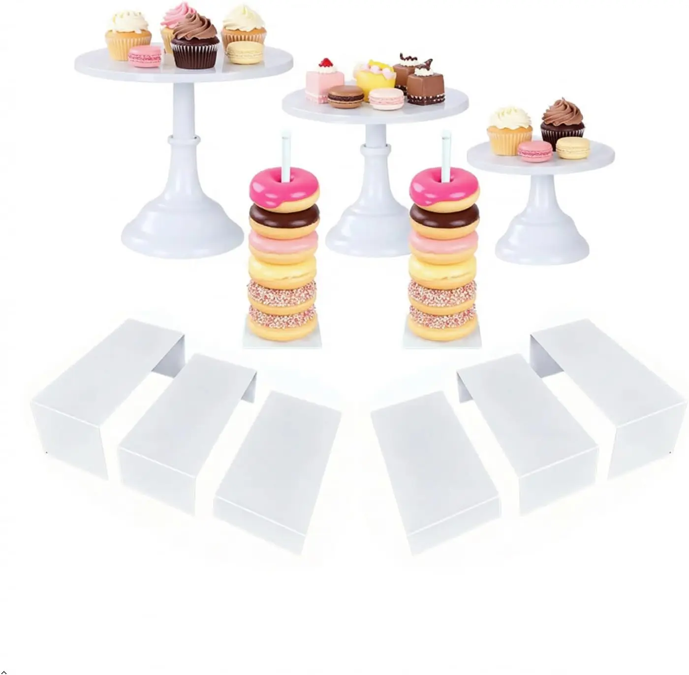 11-teiliges Rundes Weißes Meta – Display Risers Set Bewertung und Preis