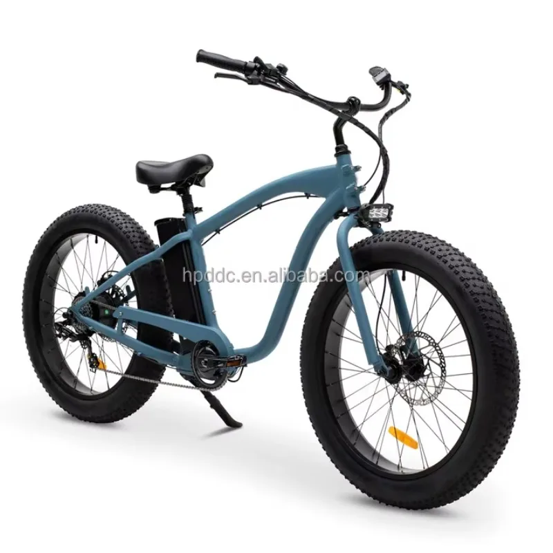 48v Vintage Mountain E Bikes City Electric Bicycle Ebike 26inch Fat Tire 1000watt Ebike Cruiser  Fast