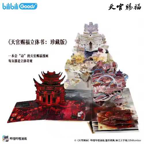Tian Guan Ci Fu Official Comic 3D Pop-up Book Collector's Edition Heaven Official's Blessing MXTX Fantasy BL Xie Lian, Hua Cheng - Image 6