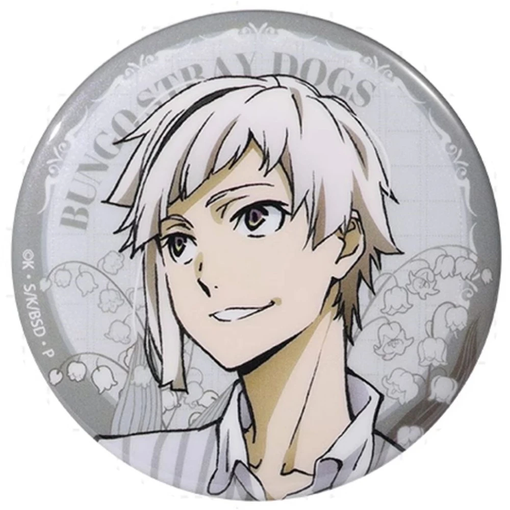 58 mm Anime Bungo Stray Dogs Izumi Kyouka Fukuzawa Yukichi Mori Ōgai ‌   Spilla distintivo COSTUME cosplay Spilla in banda stagnata SPTE ﻿   Prop Gilf