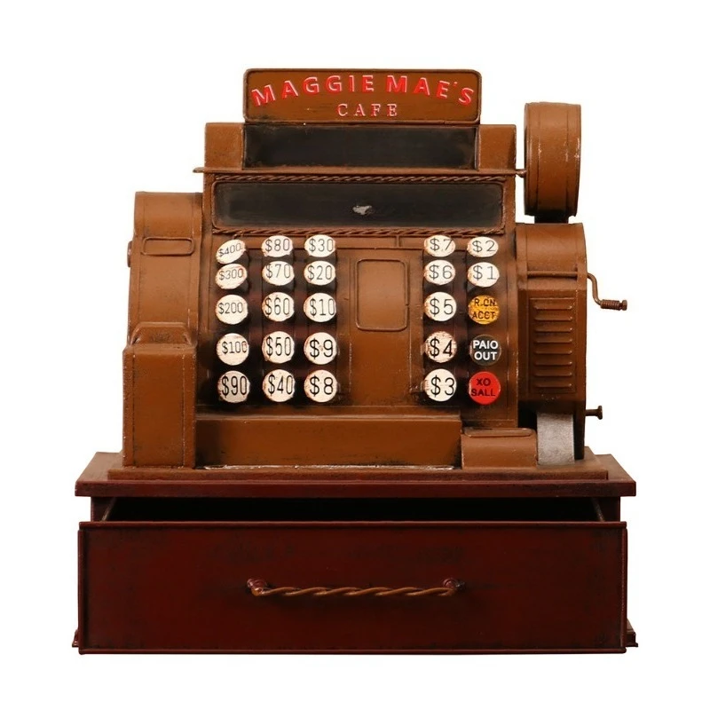 Vintage Objects American Vintage Cash Register, Model Bar Ornament Bar Decoration