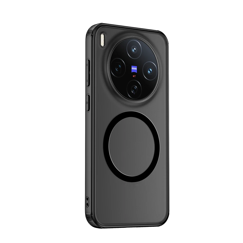 

For Vivo X300/X300s/X300 Pro/X300 Ultra Matte Hard PC Back Cover Wireless Charging Soft TPU Bumper Shockproof Case