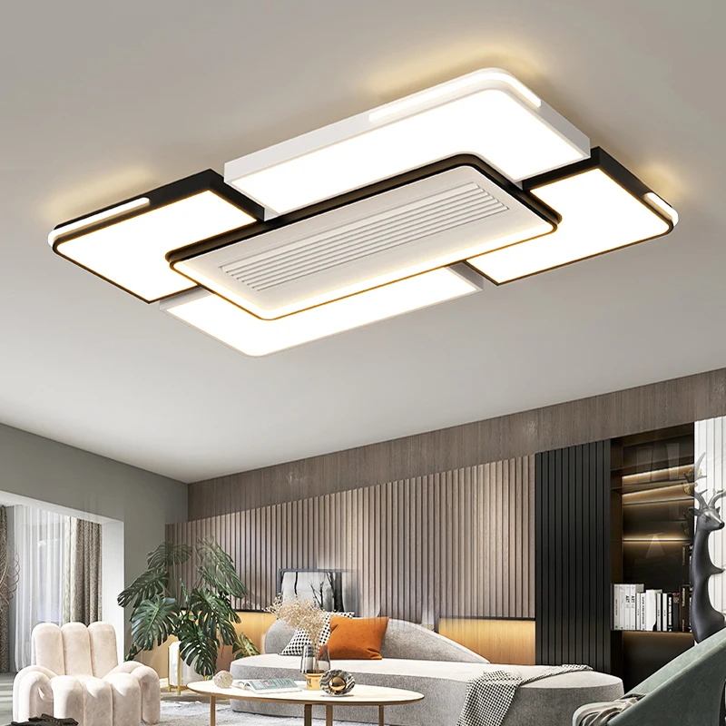 Modern bedroom decor led invisible Ceiling fan light lamp dining room Ceiling fans with lights remote control lamps for living r