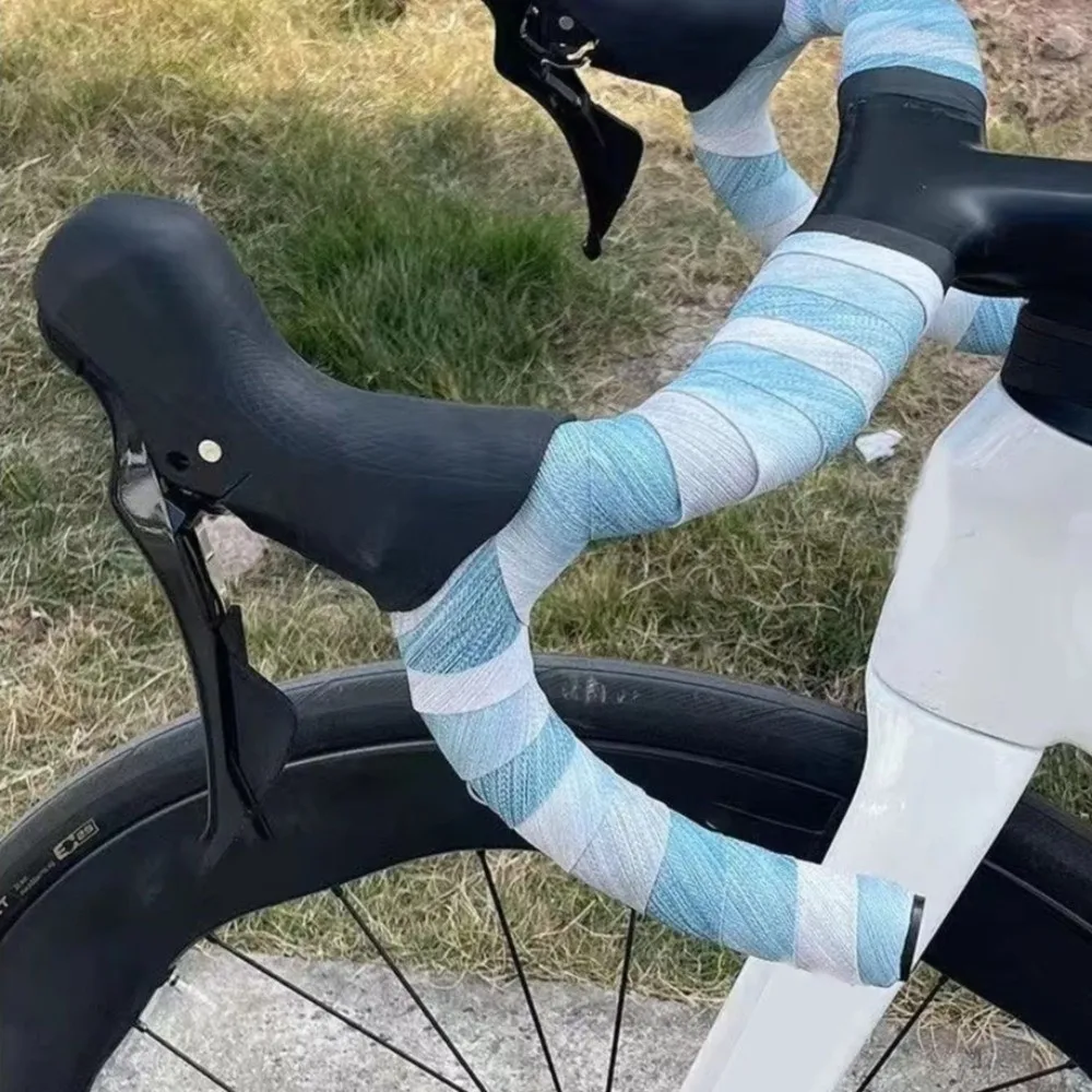Gradient Color Road Bike Handlebar Tape Shockproof Non-Slip Grip Bicycle Handlebar Tape Wear Resistant Anti-Vibration