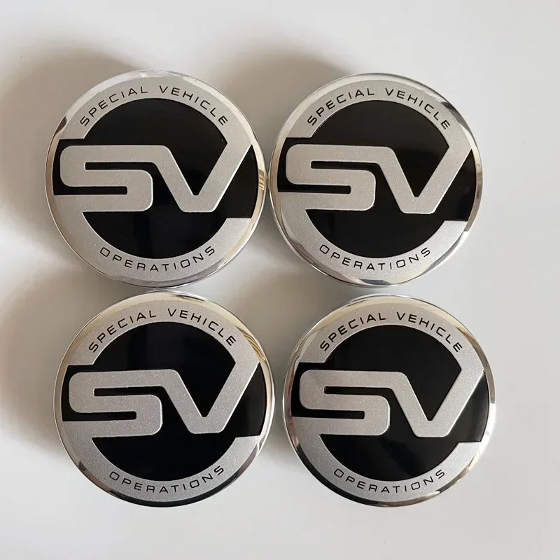 4pcs x 62mm ABS Letters SV SVR Car Wheel Center Hub Caps Accessories