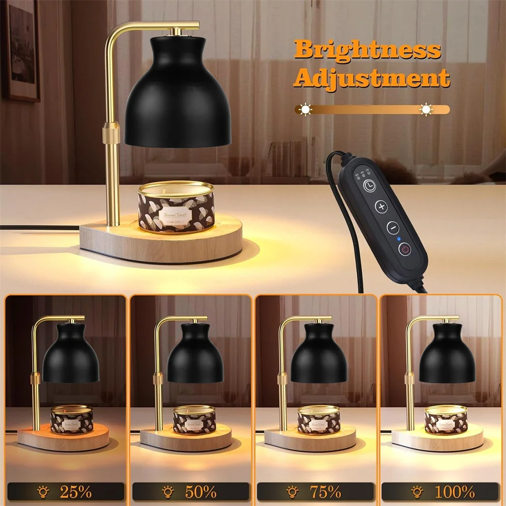 Candle Warmer Lamp Electric Timer Candles Warming Light Height Adjustable Dimmable Warmers Modern Home Decor Table Lights - view 4