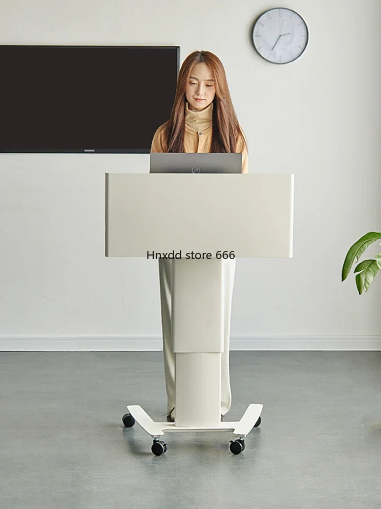 Movable lectern classroom lectern table can be lifted and lowered