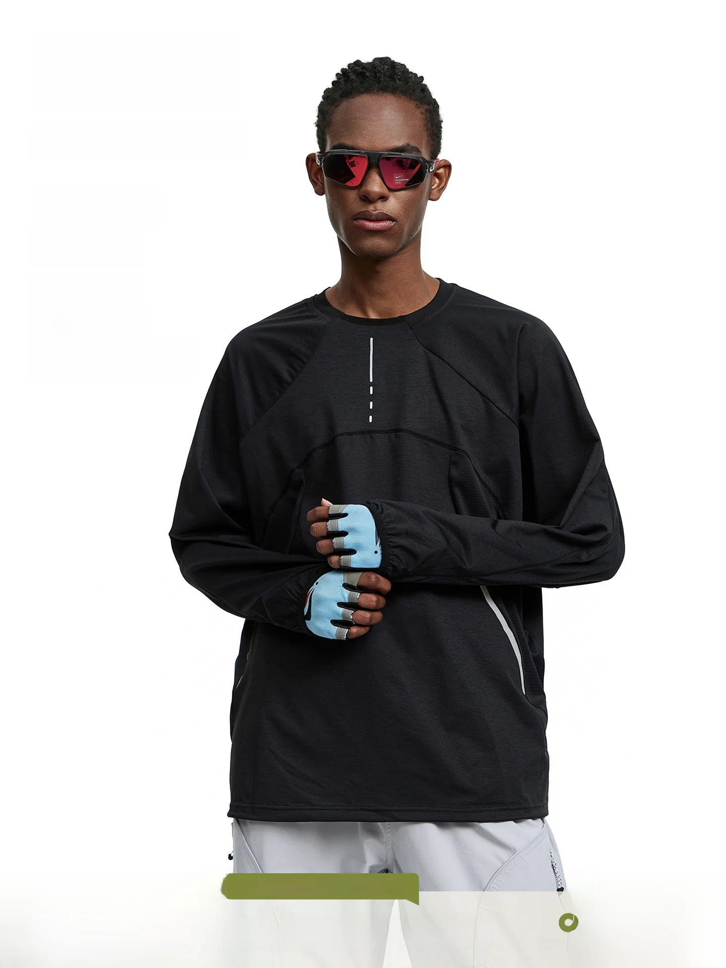 ARTANNIE Quick-Dry Long Sleeve Men's T-Shirt Outdoor Function Couple Base Layer Casual Style Polyester Fiber round Neck