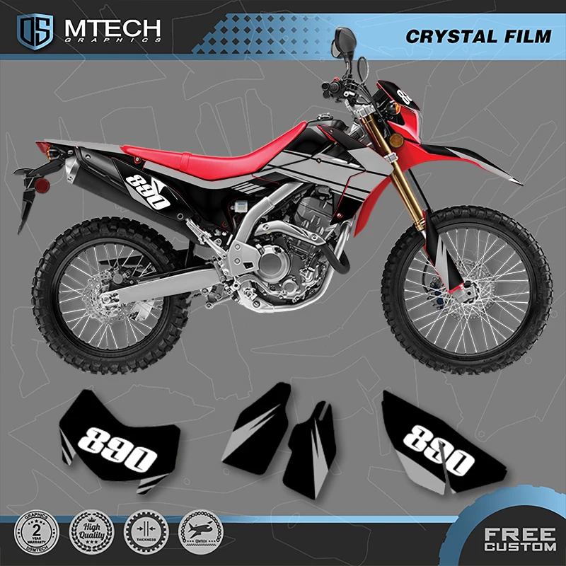 

DSMTECH Motorcycle Graphics Background for HONDA 2020 2019 2018 2017 2016 2015 2014 2013 CRF250L Decals Stickers Kits 018