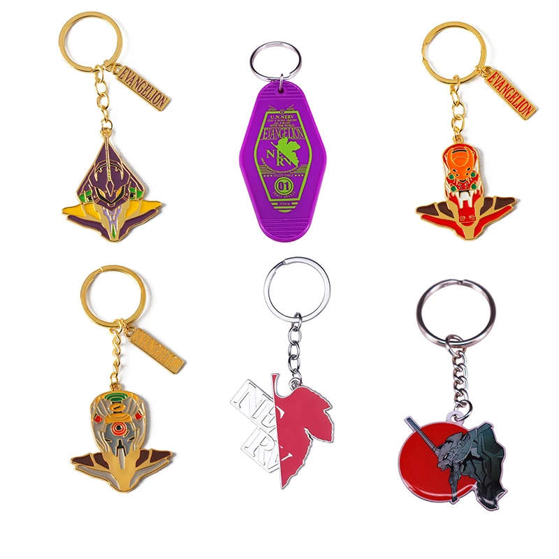 

New Anime Neon Genesis Evangelion Eva Keychain Spear of Metal Pendant Model Nerv Asuka Langley Soryu Ayanami Rei Keyring Jewlery