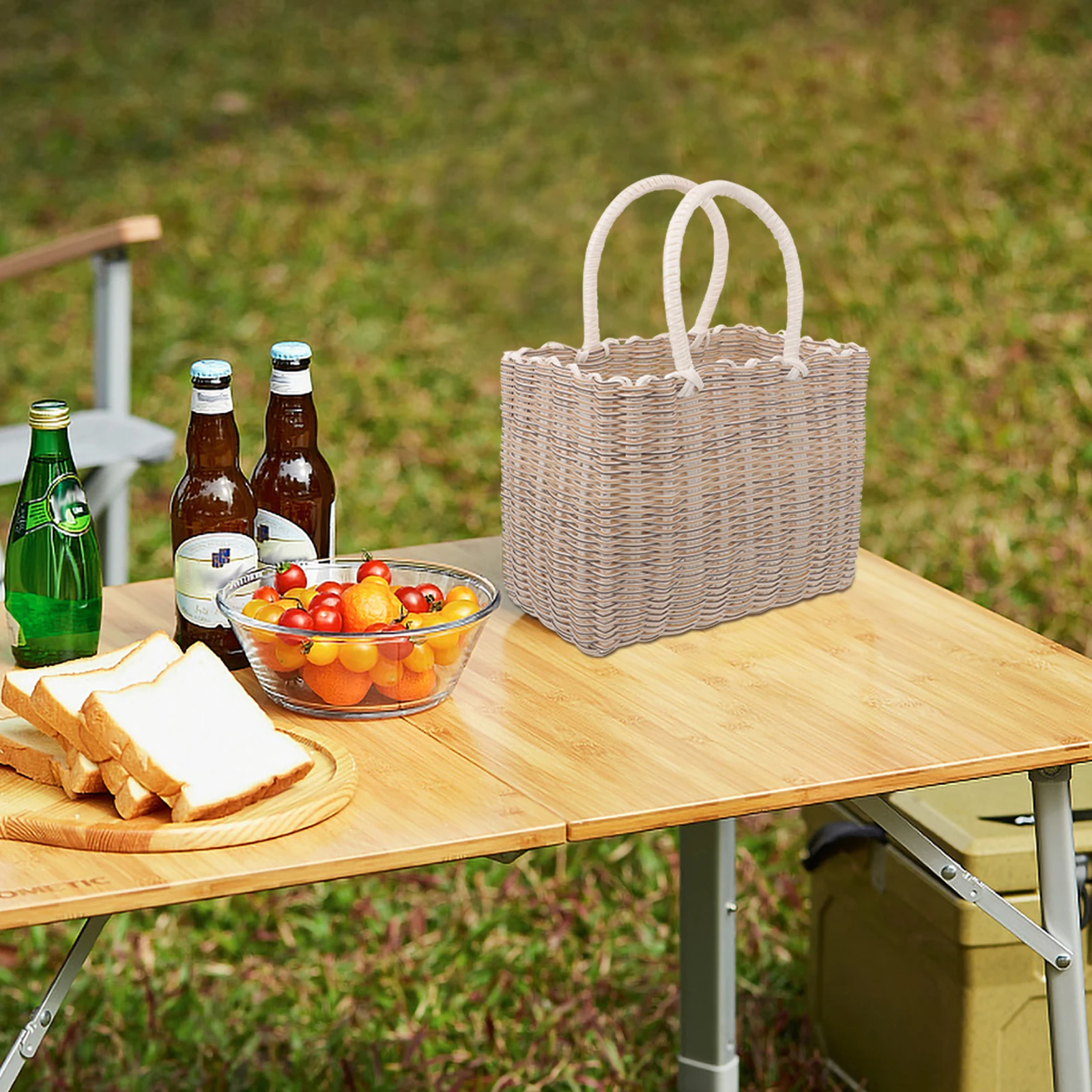 

Shopping Basket for Groceries Kitchen Multifunctional Storage Folding Baskets Plastic Hand-held Supermarket