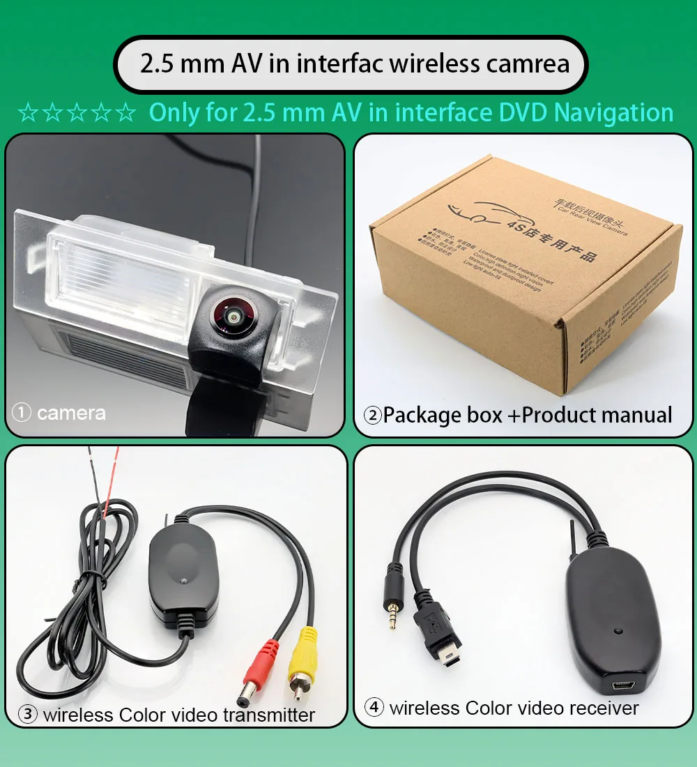 

2.4 Ghz Wireless Rear View Fisheye Camera For Fiat Tipo Egea 356 357 2015~Present Fiat 500L 330 Hatchback 2013~Present