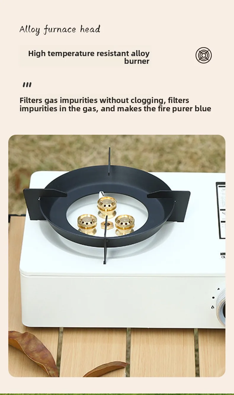 3-Burner Windproof High Power Portable Cassette Gas Stove, Dual Purpose Outdoor Camping Picnic Butane Gas Cooker