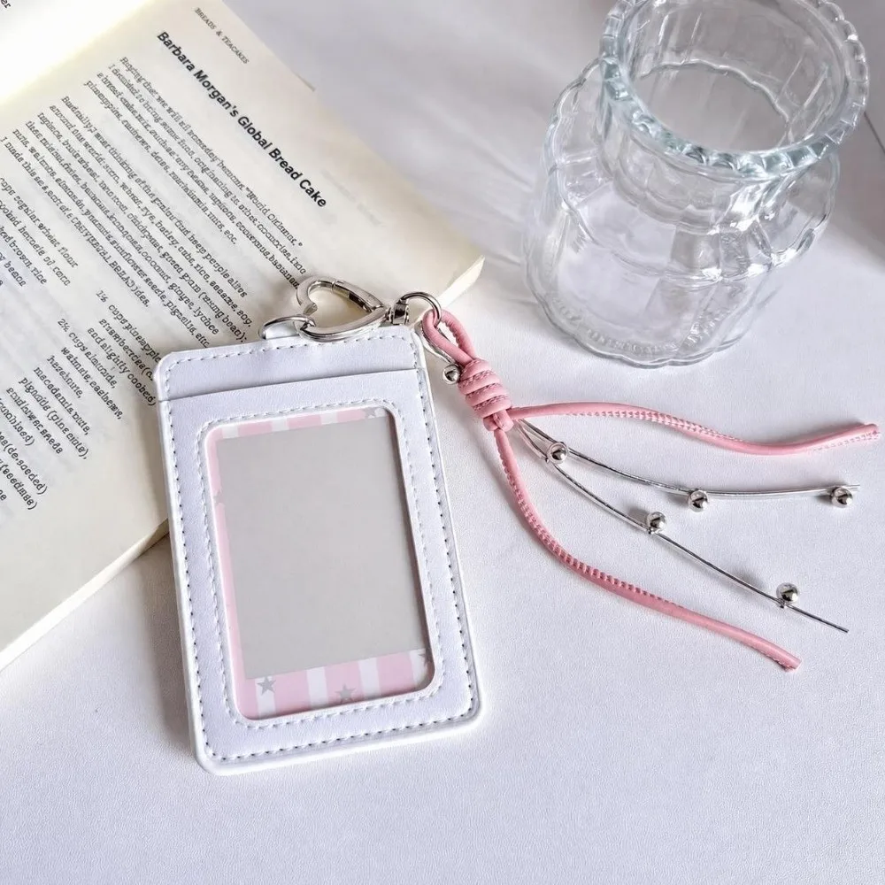 New PU Leather Photcard Holders with Lanyard Keychain Kpop Photo Album Card Display 3 Inch Photo Frame Pendant Bag Decoration