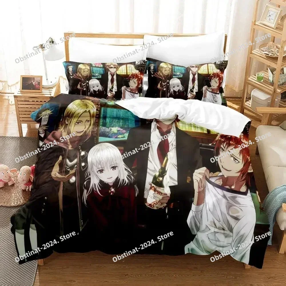 Anime K project Mikoto Suoh No Blood! No Bone! No Ash! Bedding Set Single Twin Full Queen King Size Bed Set Adult Kid Bedroom