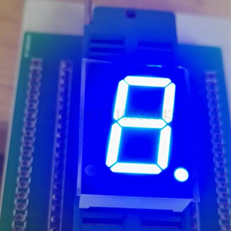 

20PCS 7 Segment BLUE LED Display 27.7*20*10MM Nixie tube 0.8 inches 1 Bit Digital Tube Common Anode(one dot)