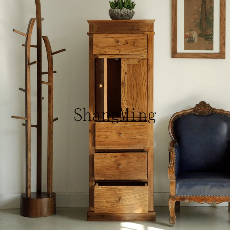 

SM home, solid wood simple modern high-end living room bedroom narrow locker new locker