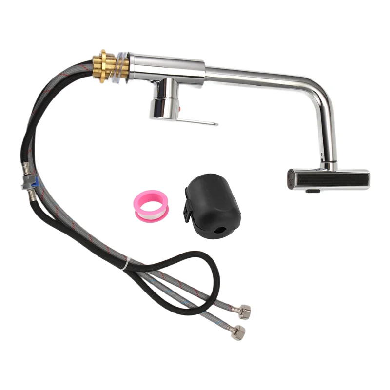 

A84E-гибкий смеситель для душа, выдвижной смеситель для кухонной мойки, подача горячей и холодной воды на палубе