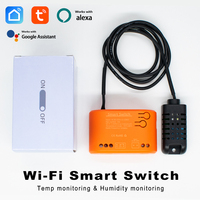 Tuya WiFi Temperature Humidity Sensor With External Probe for Smart Home Hygrometer APP Monitoring For Plants Aquarium Winery