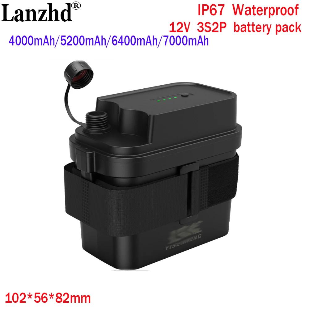 

Waterproof battery 12V IP67 Lithium Li ion Dust proof 18650 Battery pack For Fishing lights Bicycle lights outdoor sound Battery