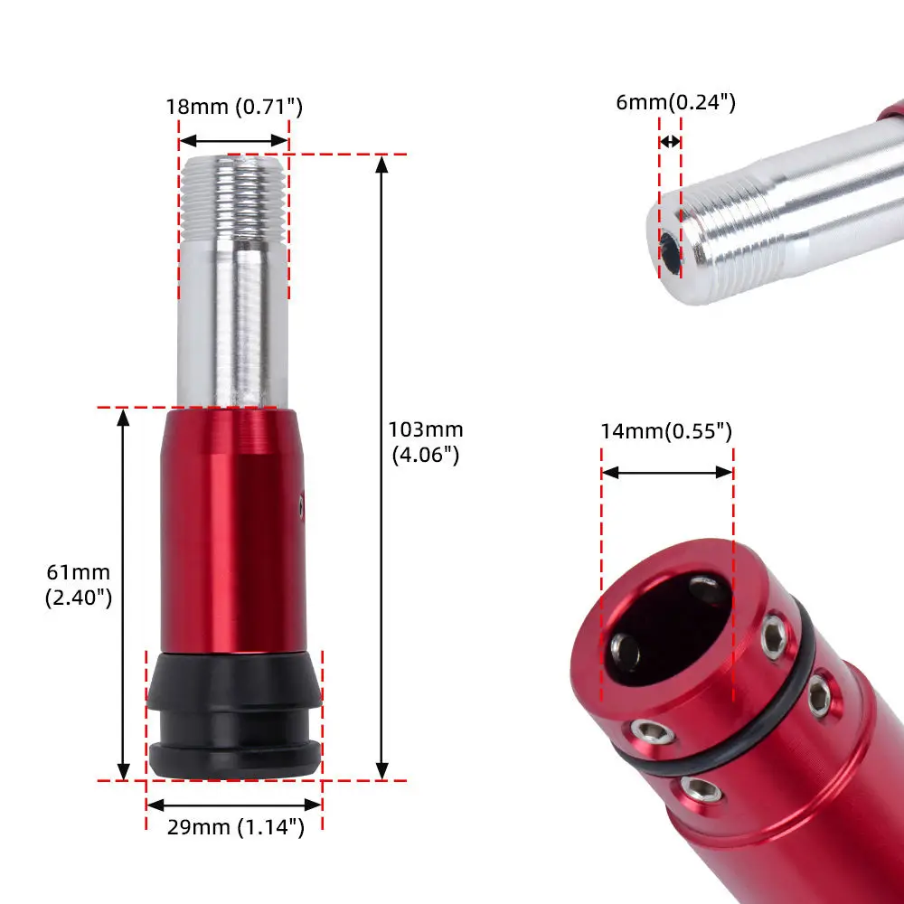Aluminum Alloy Gear Shift Knob Adapter M18 Car Shifter Base Connector Universal Automatic Transmission Upgrade