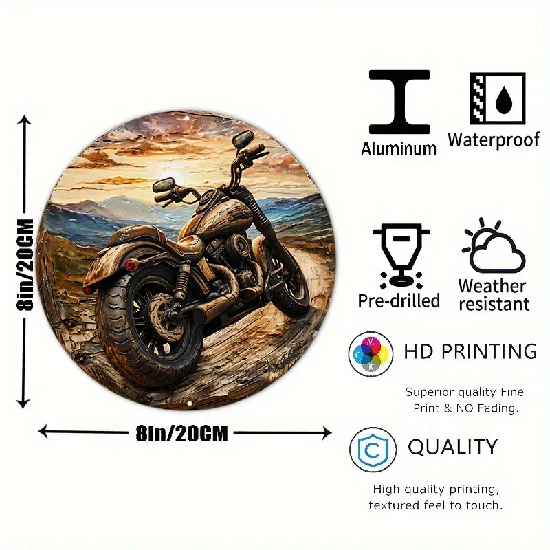 إكليل دائري منحوت خشبي صناعي مطلي ، علامة عيد الشكر للدراجات النارية ، ديكور المدخل ، الهدايا #2