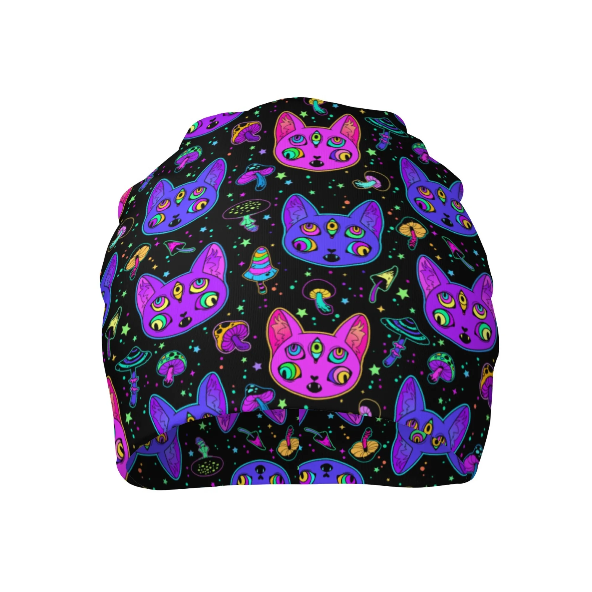Mysterious Zombie Cat Men's Hat Retro Street Hip Hop Beanie Comfortable Warm Winter Hat Women's Hat Outdoor Casual Fashion Hat