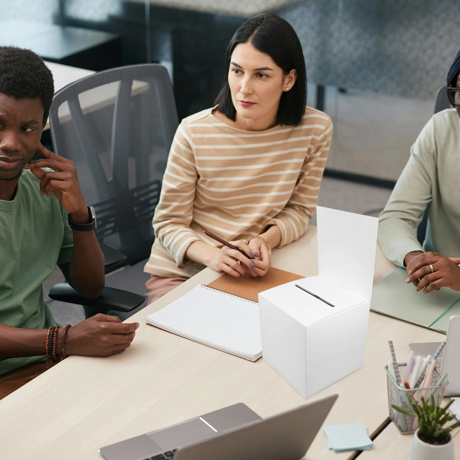 6Pcs Lottery Box Sturdy Multi-Function Raffle Donation Container Meeting Party Business Use Raffle Box Lottery Case