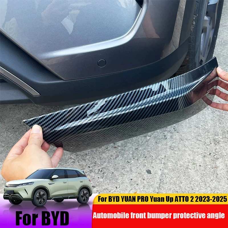 ل BYD ATTO 2 YUAN PRO Yuan Up 2024 2025 تركيب لاصق مادة ABS لزاوية حماية المصد الأمامي للسيارة