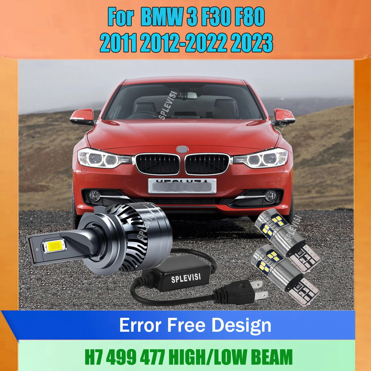 

Xenon White H7 LED Headlamp bombillas led coche For BMW 3 F30 F80 2011 2012 2013 2014 2015 2016 2017 2018 2019 2020 2021-2023