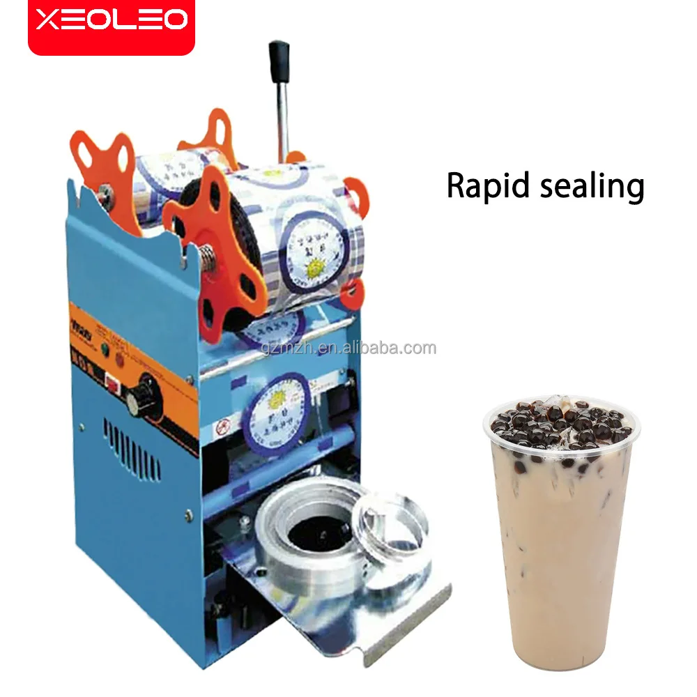Hand Operated Cup Sealing Machine Manual Bubble Tea Cup Sealer For Milk Tea Coffee Juice Soy Milk Breakfast Shop Packaging