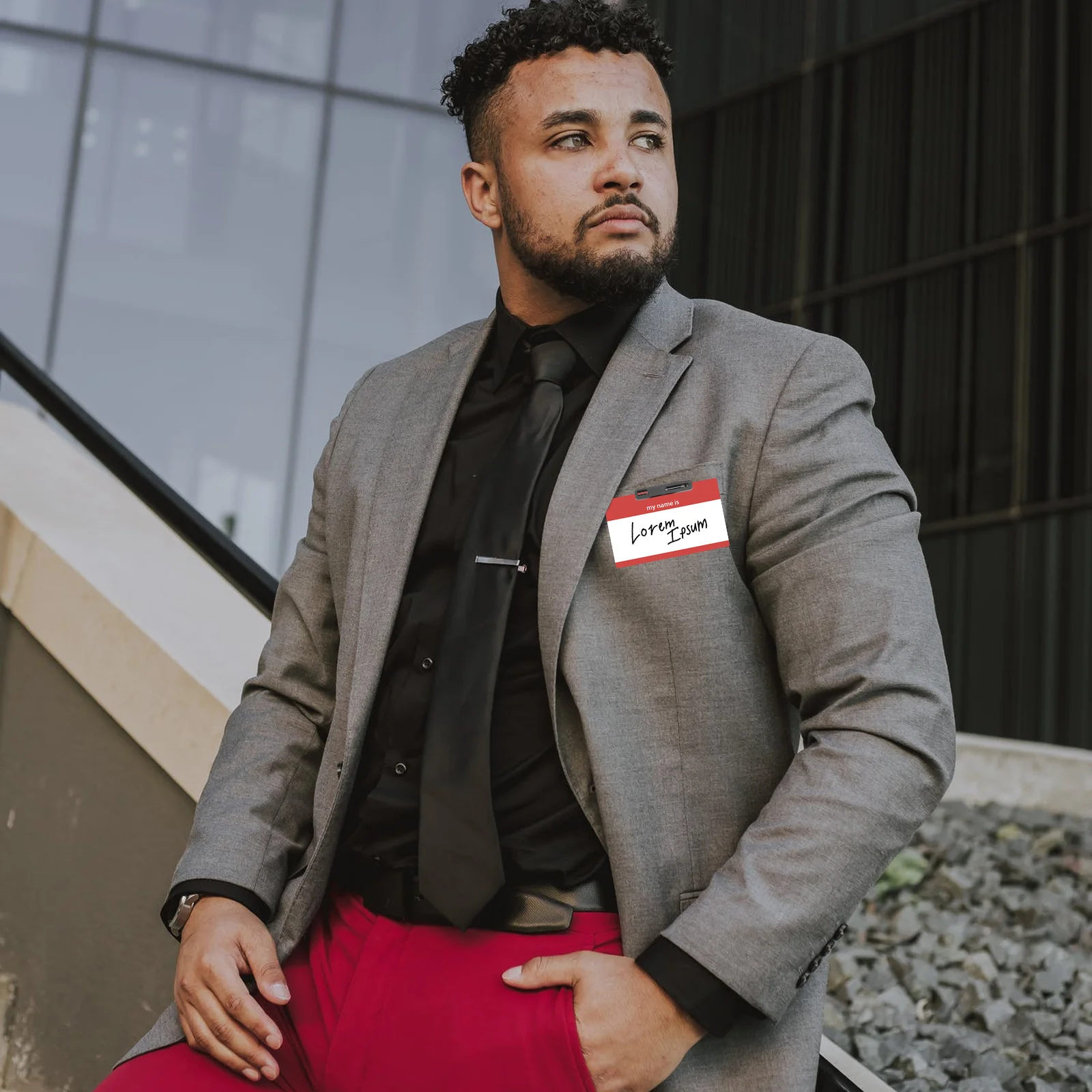 

300 pcs Plastic Embossed Lapel Badge Brooch Pin Work Number Tag Fastener For Clothes Accessories Office Apparel Decoration