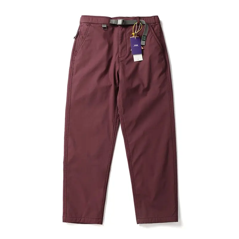 

Японские ретро молодежные модные свободные легкие зауженные брюки с карманами на флисовой подкладке, теплые рабочие брюки с широкими штанинами для мальчиков, осень-зима