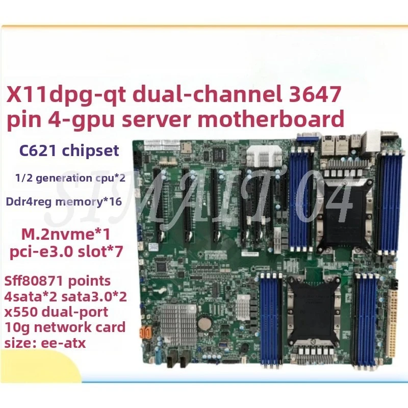 X10DRG-Q X11DPG-QT Supports 4 Graphics Cards Dual Main Board Deep Learning 95 New