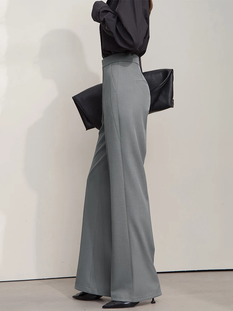 Spodnie I2025 Jesień Nowa Kolekcja Kolorowe Dojazdy Do Pracy Eleganckie Szerokie Nogawki Casualowe Profesjonalne Uniwersalne