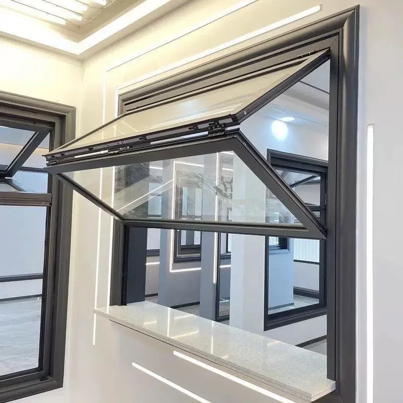 

Custom American Style Up and Down Folding Window Lift Push-Pull Custom Milk Tea Coffee Shop Aluminum Alloy Easy Lift Anywhere Su